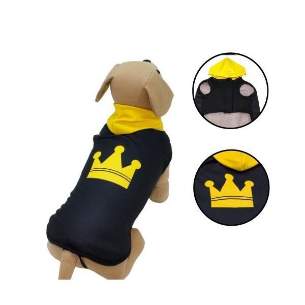 SUDADERA NEGRA CORONA AMARILLA