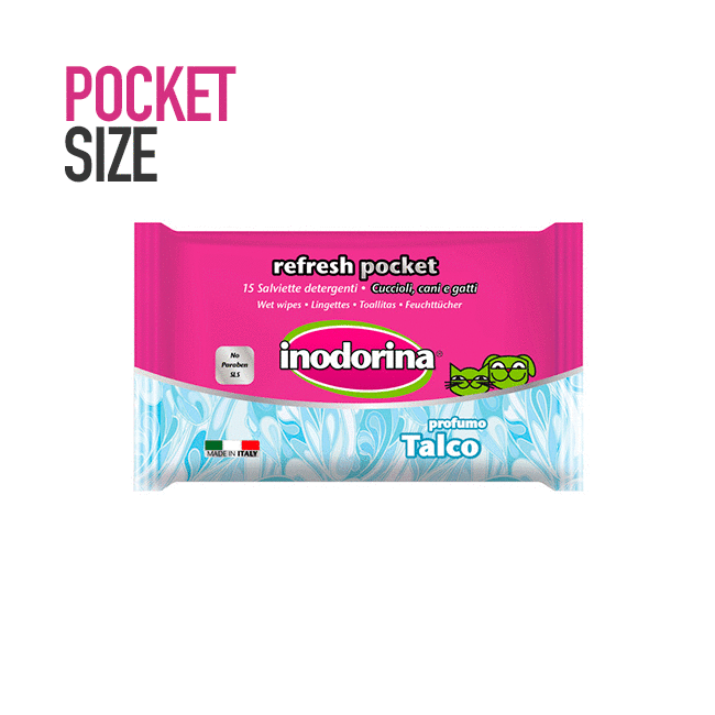 indorina pocket toallitas talco