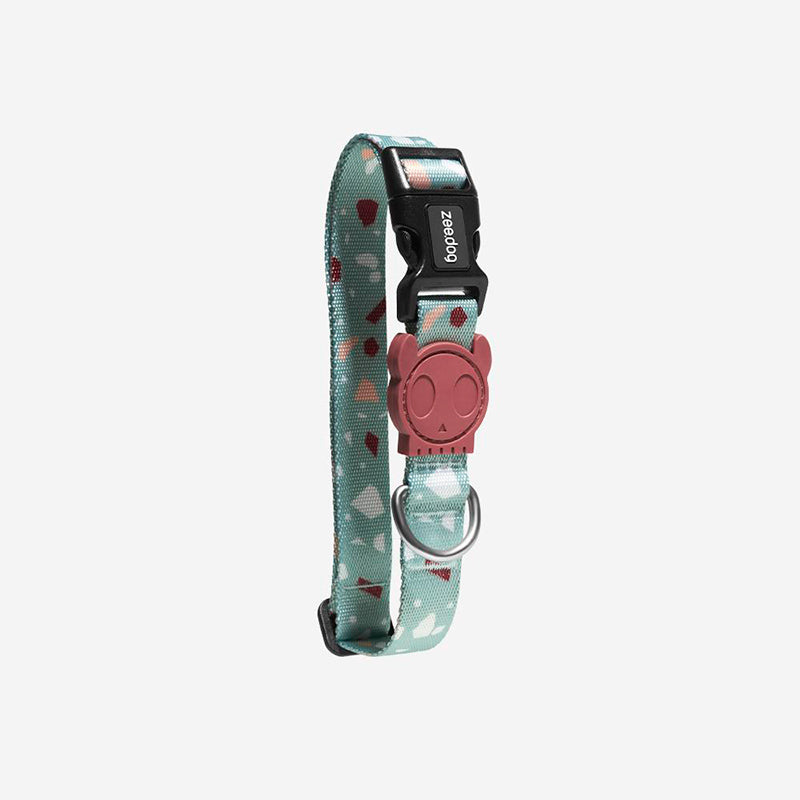 Zee.Dog Collar Terrazo azul