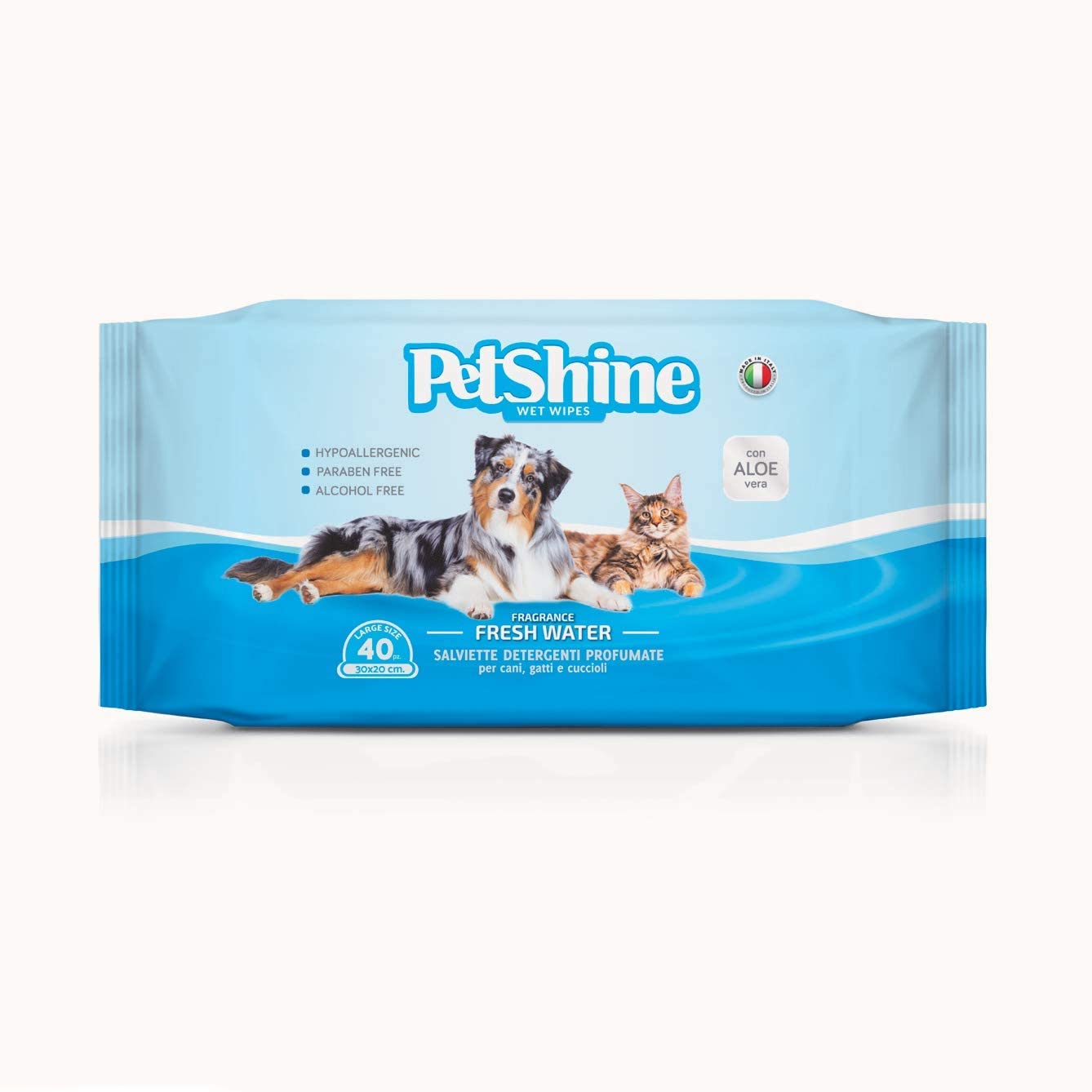 Petshine Toallitas Fresh Water para perro y gato