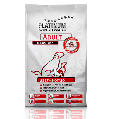 Platinum Adult Beef ternera perro